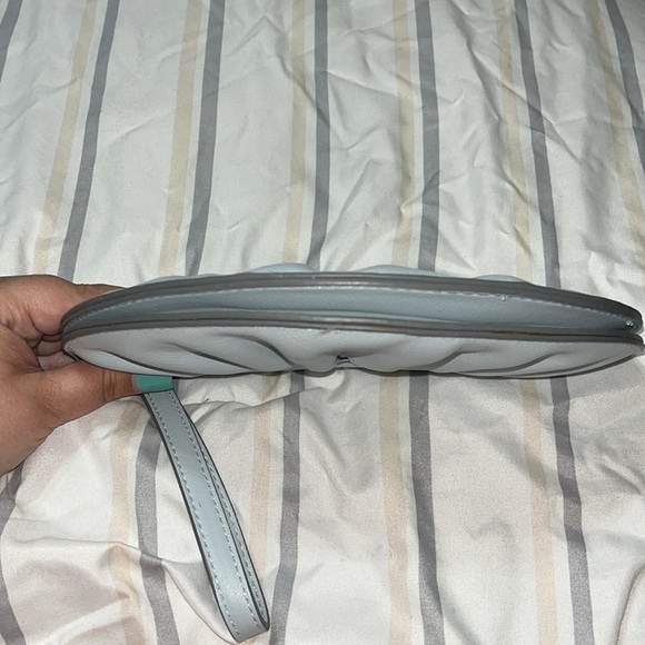 A New Day Women's Light Blue Crescent Faux Leather Wristlet Bag - Picture 7 of 9